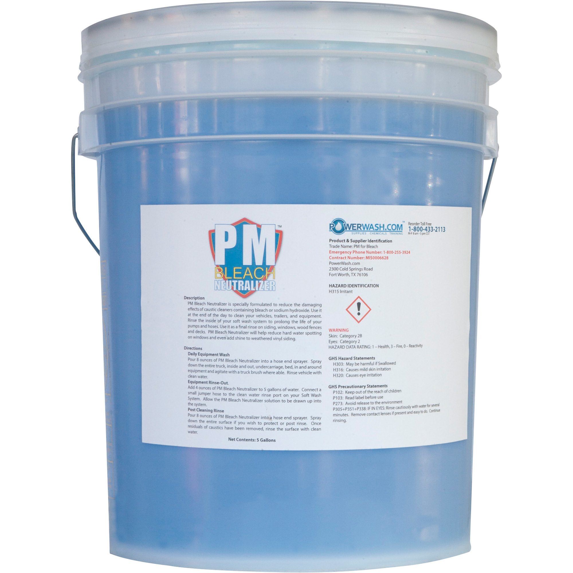 Delux PM Bleach Neutralizer, 5 Gallons, Model#PM for BLEACH 5 GAL